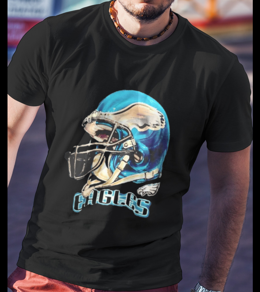 Philadelphia Eagles Blue Helmet Wing Decal EAGLES T-Shirt