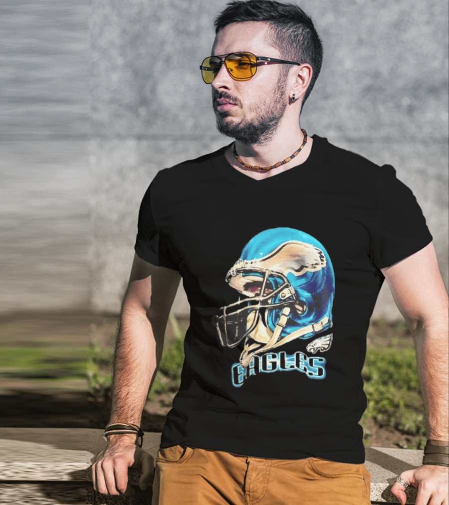 Philadelphia Eagles Blue Helmet Wing Decal EAGLES T-Shirt