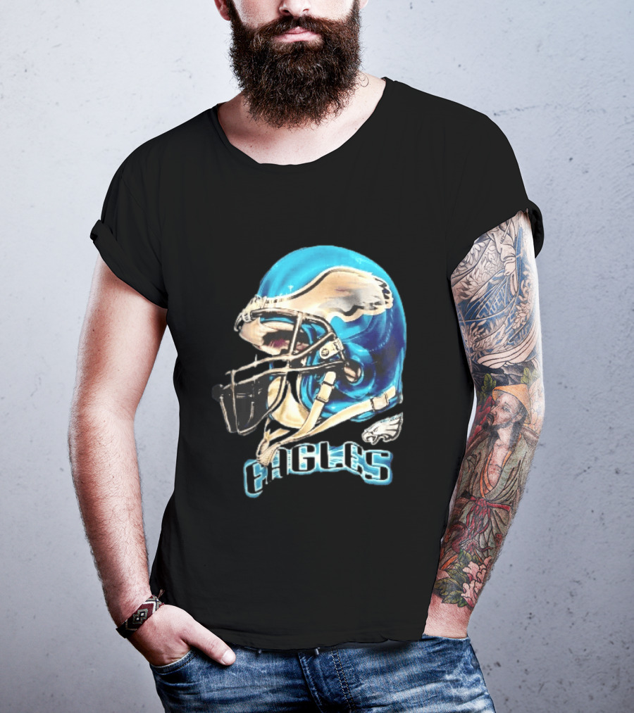 Philadelphia Eagles Blue Helmet Wing Decal EAGLES T-Shirt