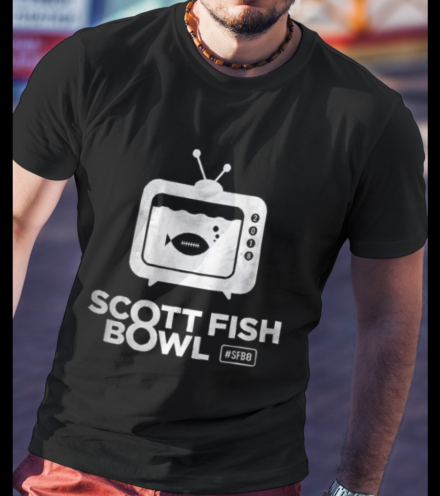Scott Fish Bowl SFB8 2018 TV Aquarium Pigskin Bubbles T-Shirt