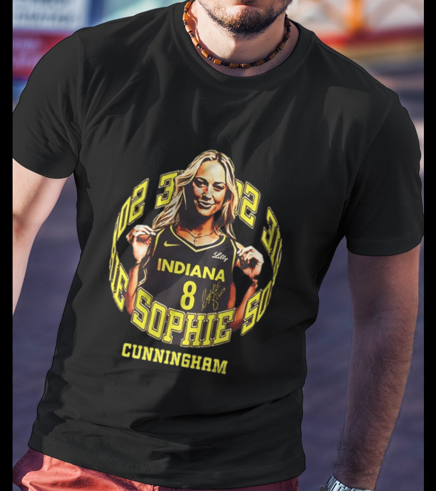 Sophie Cunningham Indiana 8 Basketball Player Signature T-Shirt