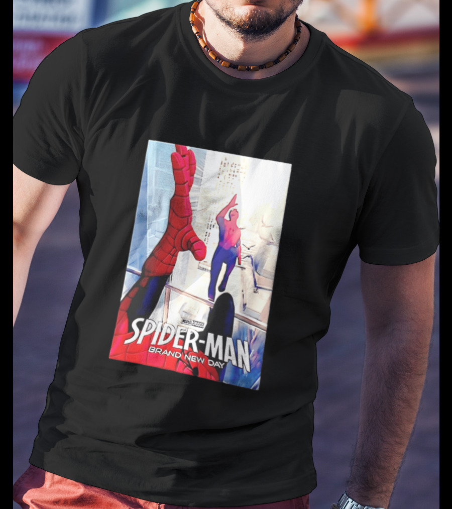 Marvel Spider Man Brand New Day High Five Scene T-Shirt