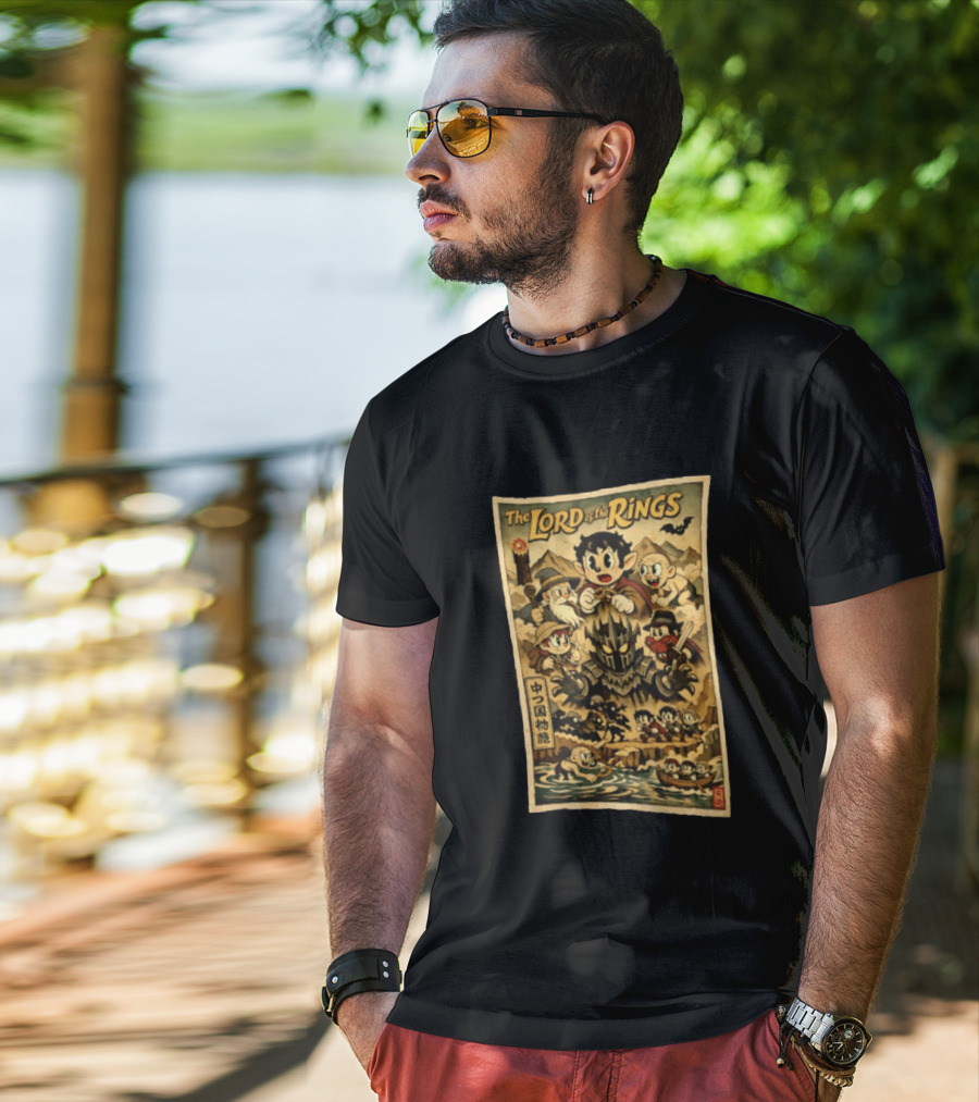 The Lord Of The Rings Middle Earth Tale Cartoon Adventure T-Shirt