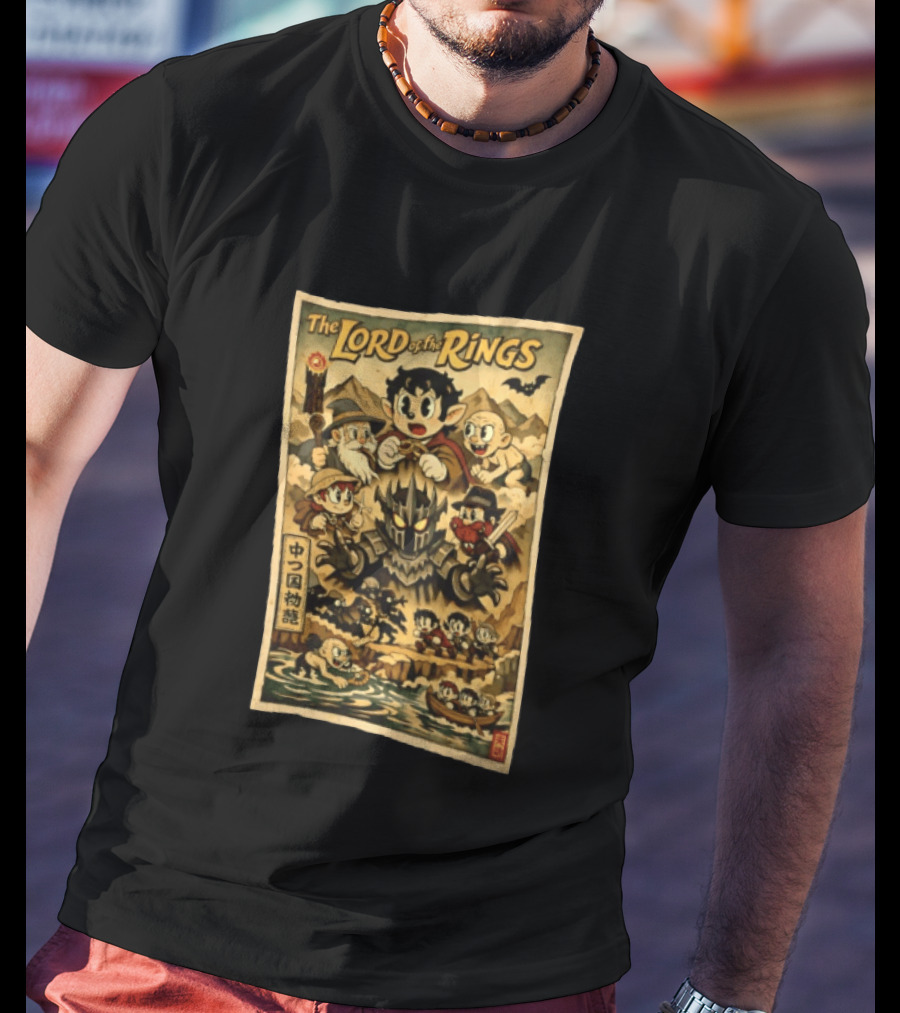 The Lord Of The Rings Middle Earth Tale Cartoon Adventure T-Shirt