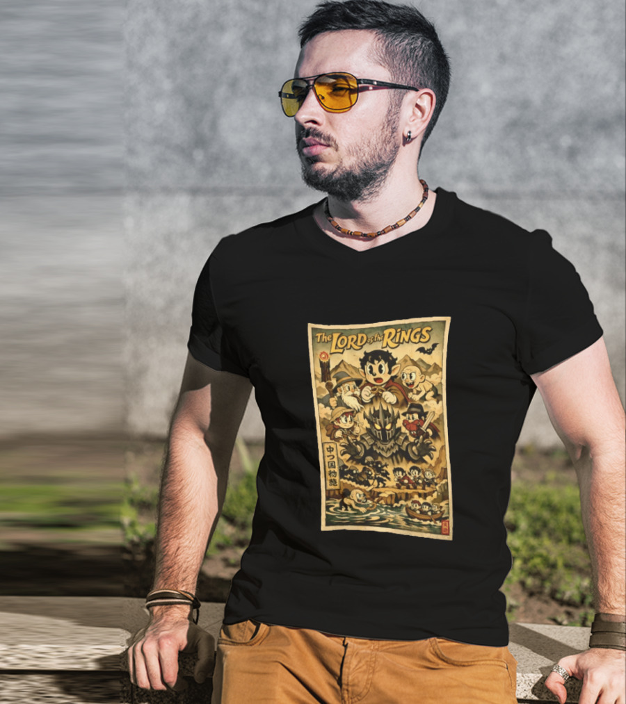 The Lord Of The Rings Middle Earth Tale Cartoon Adventure T-Shirt