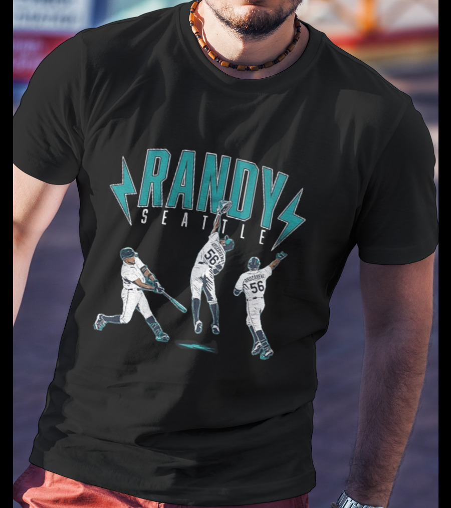 Randy Seattle Arozarena Baseball Player 56 Lightning Action T-Shirt