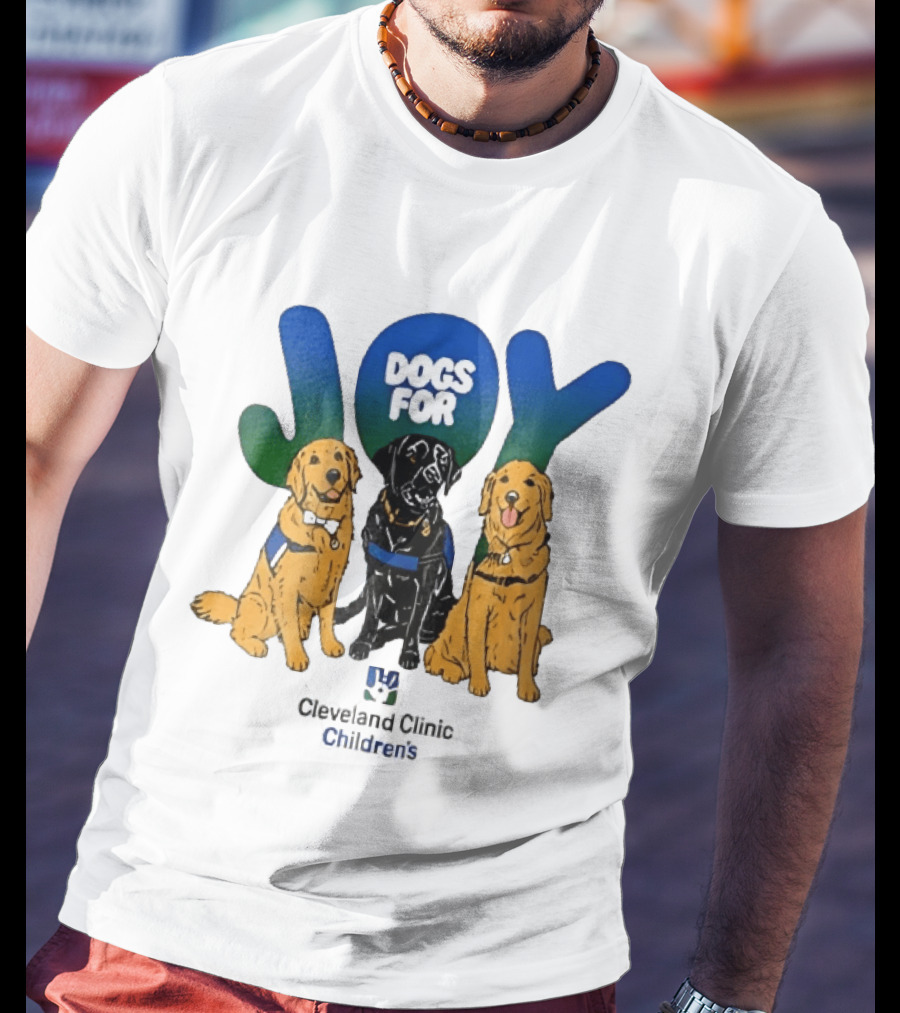 Cleveland Clinic Children's Dogs For Joy Golden Retrievers Black Lab Cartoon T-Shirt