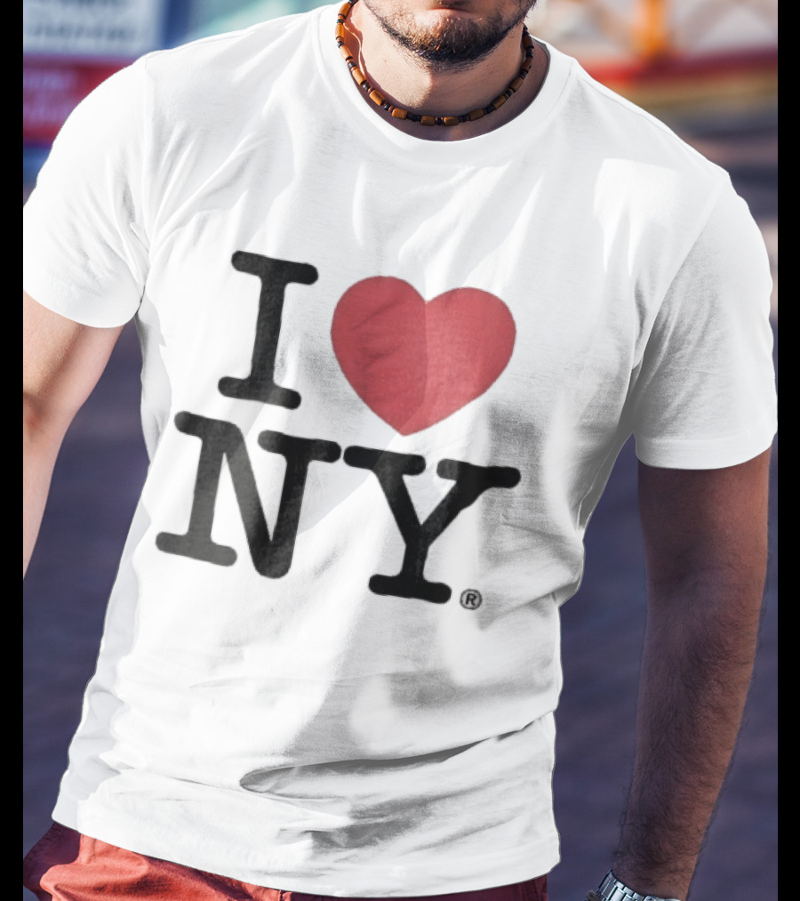 I Love NY Red Heart Black Font T-Shirt