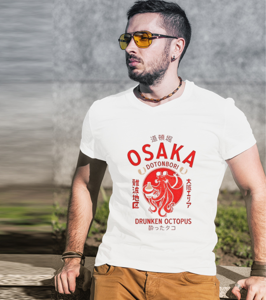 Dotonbori Osaka Drunken Octopus Seafood Culture Japan T-Shirt