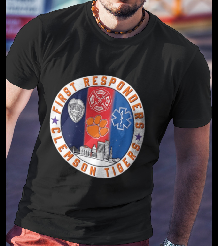 Clemson Tigers First Responders Fire EMS Police Never Forget 9.11 T-Shirt