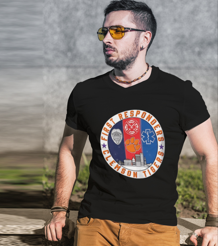 Clemson Tigers First Responders Fire EMS Police Never Forget 9.11 T-Shirt