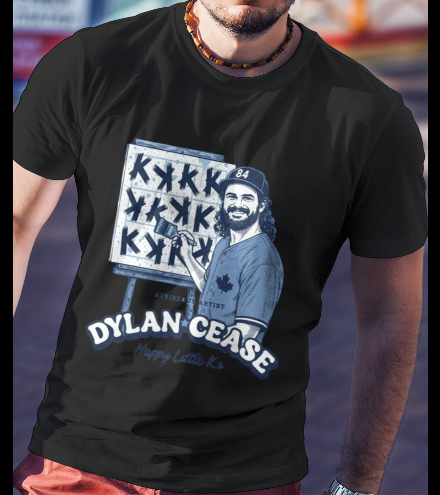 Dylan Cease Blue Jays Strikeout Artist Happy Little K's 84 Cap Maple Leaf T-Shirt
