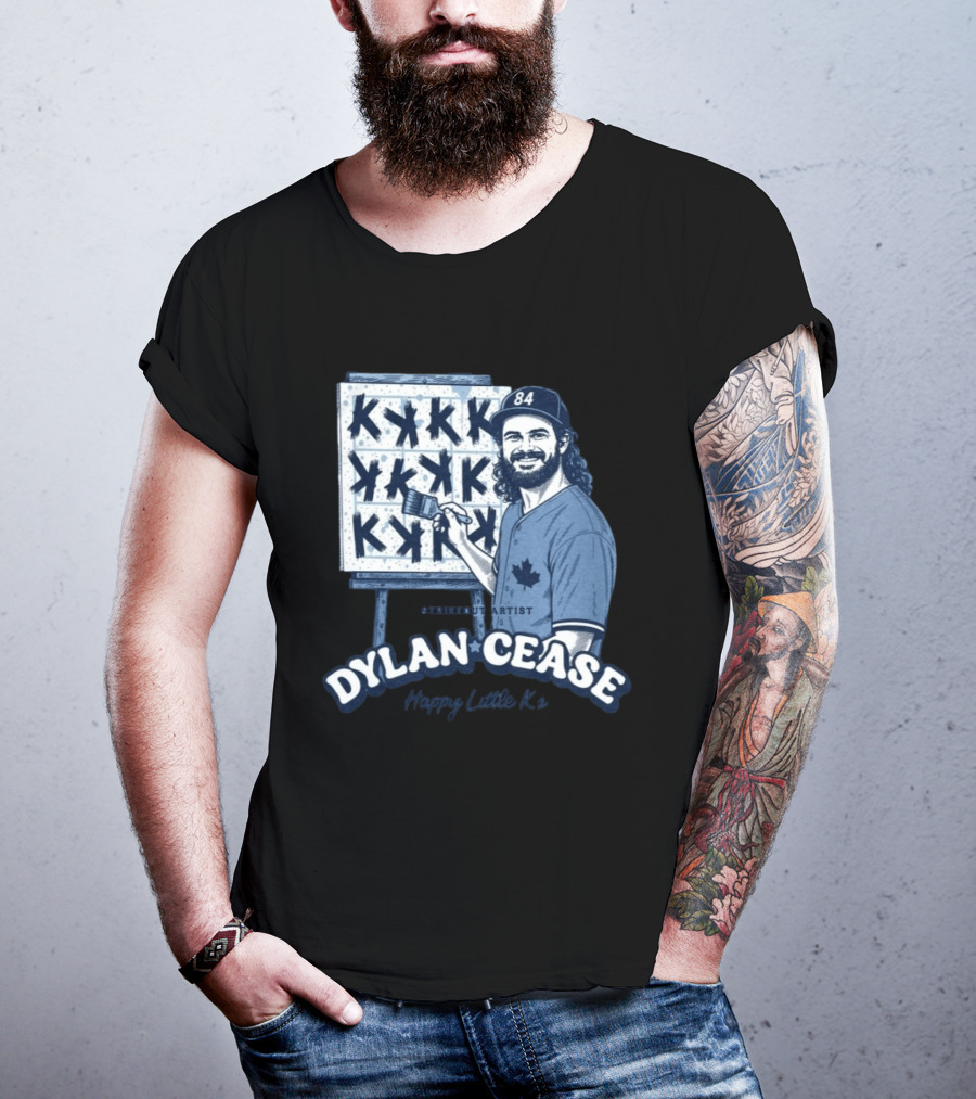 Dylan Cease Blue Jays Strikeout Artist Happy Little K's 84 Cap Maple Leaf T-Shirt