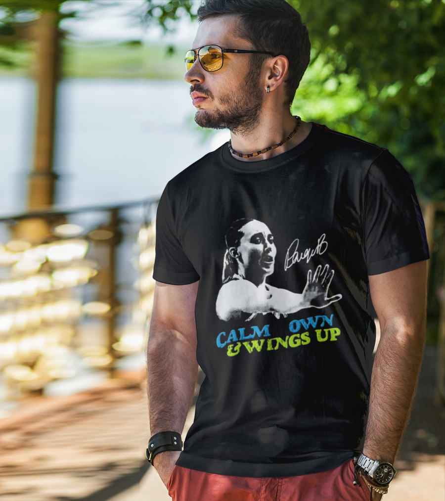 Paige Bueckers Calm Down And Wings Up Dallas Wings WNBA T-Shirt