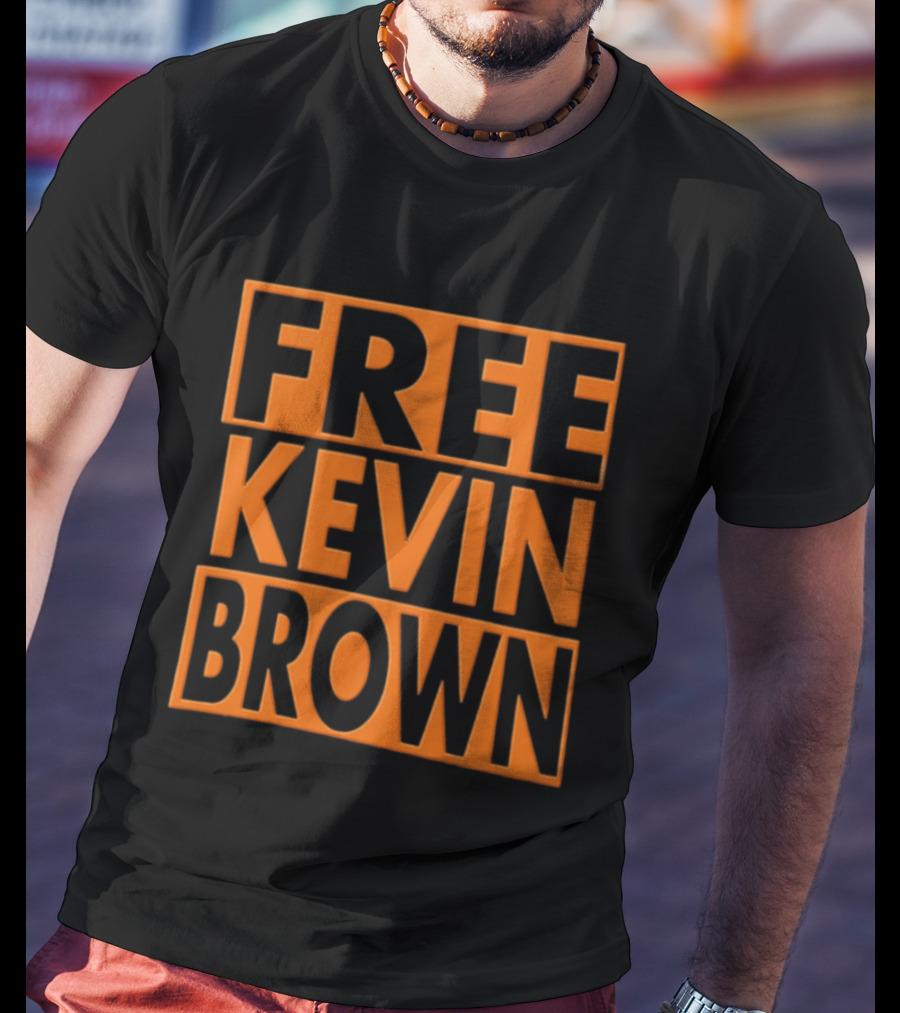 Free Kevin Brown Bold Orange T-Shirt