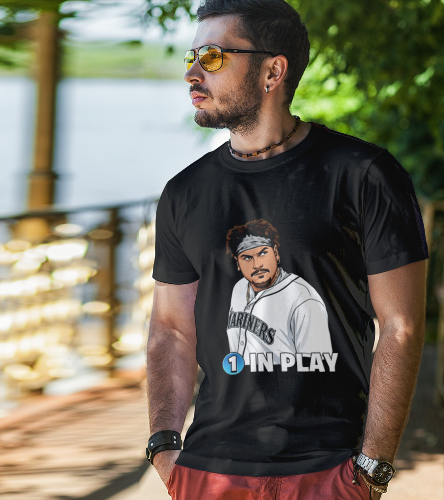 Josh Naylor Mariners 1 In Play Seattle MLB 2026 T-Shirt