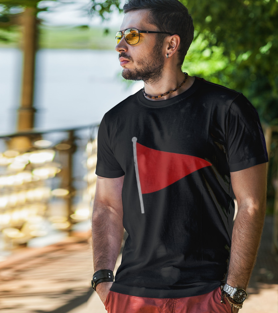Red Flag Symbol Warning Alert Recognition T-Shirt
