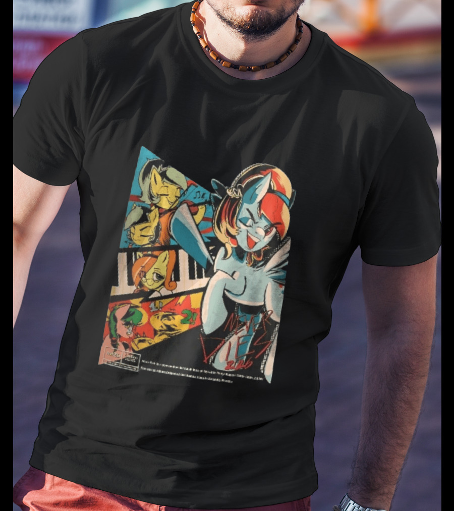 Mare Fair Never Dies 2026 Cartoon Ponies Music Band Comic Panels T-Shirt
