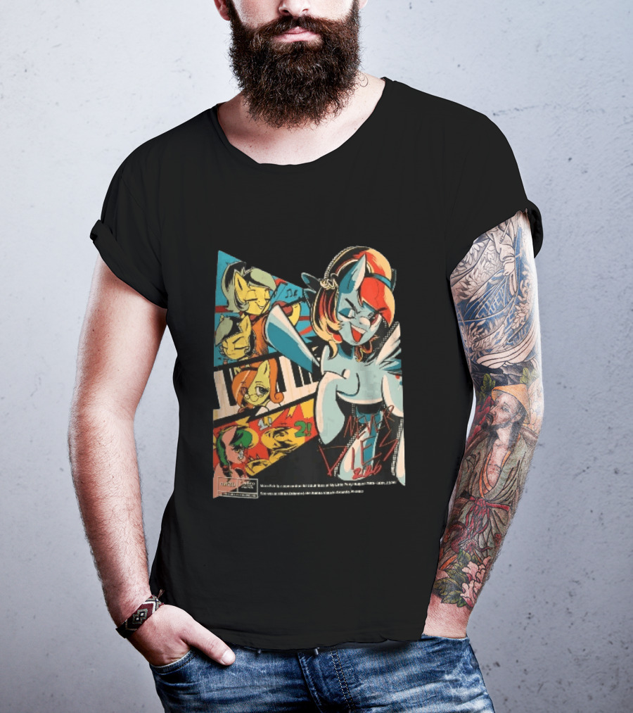 Mare Fair Never Dies 2026 Cartoon Ponies Music Band Comic Panels T-Shirt
