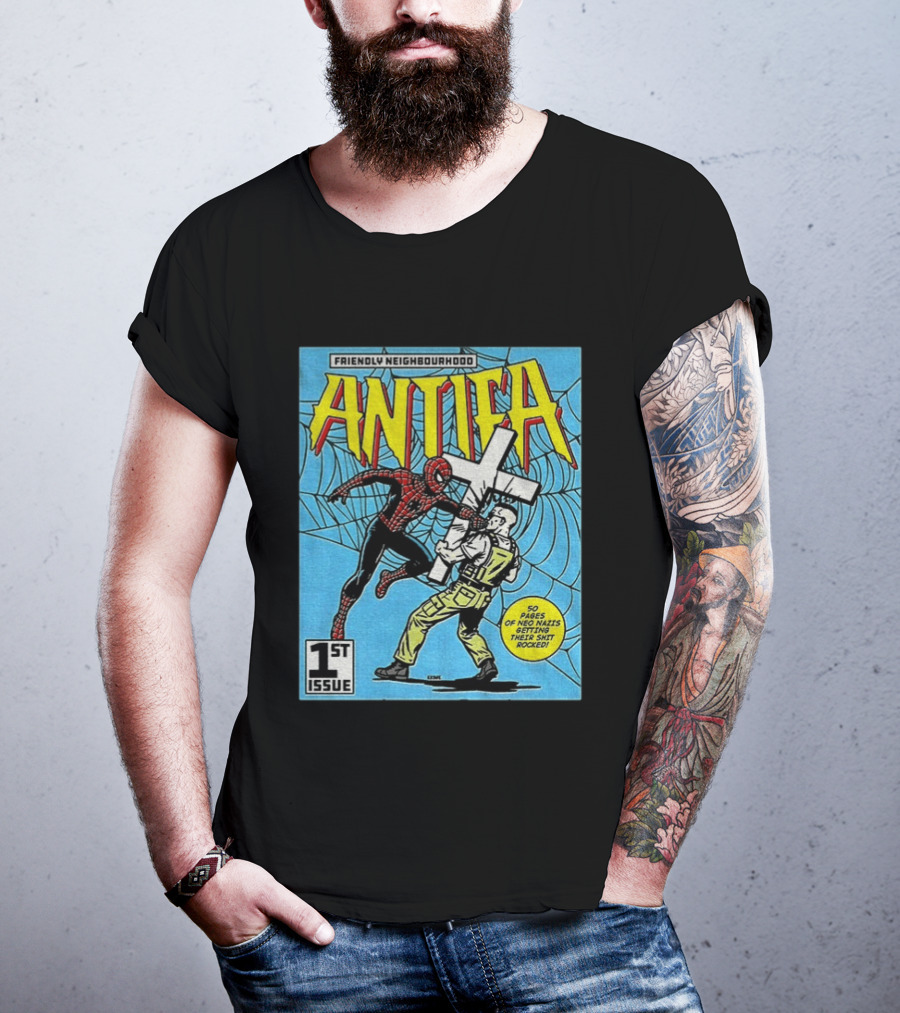 Friendly Neighbourhood Antifa Spider Man Punch 1st Issue T-Shirt