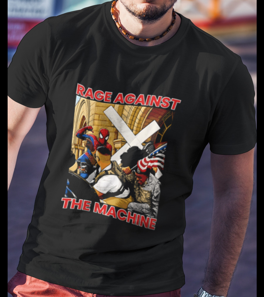 Rage Against The Machine Spider Man Fight Scene T-Shirt