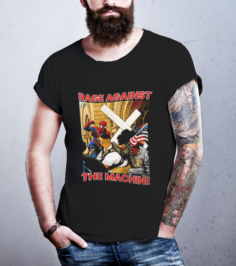 Rage Against The Machine Spider Man Fight Scene T-Shirt