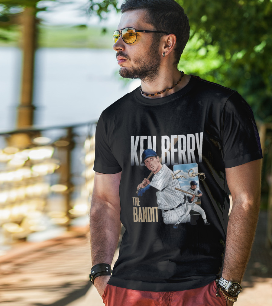 Ken Berry The Bandit Batting Stance With Signature Panel T-Shirt
