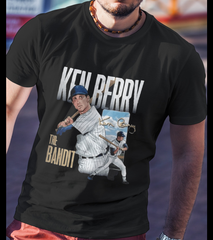 Ken Berry The Bandit Batting Stance With Signature Panel T-Shirt