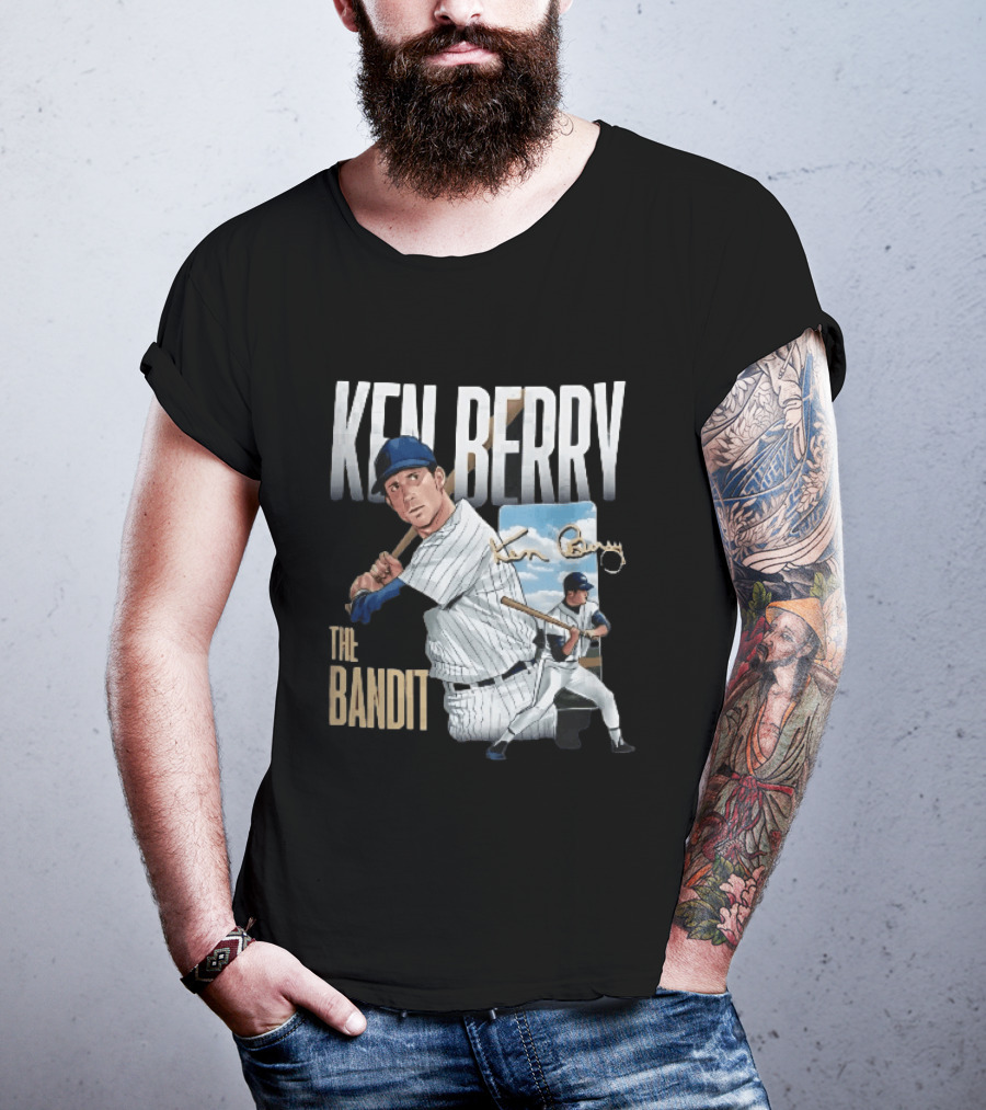 Ken Berry The Bandit Batting Stance With Signature Panel T-Shirt