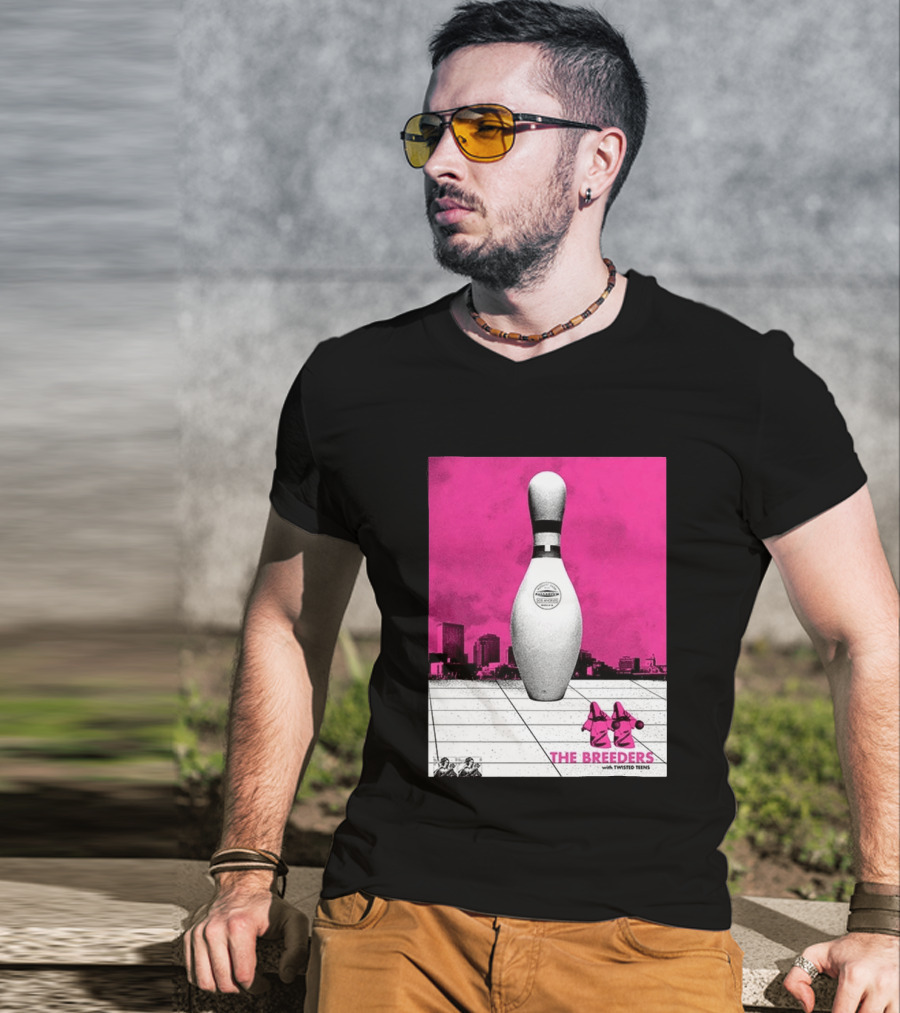 The Breeders With Twisted Teins Hollywood Palladium Los Angeles CA August 24 2026 Bowling Pin T-Shirt