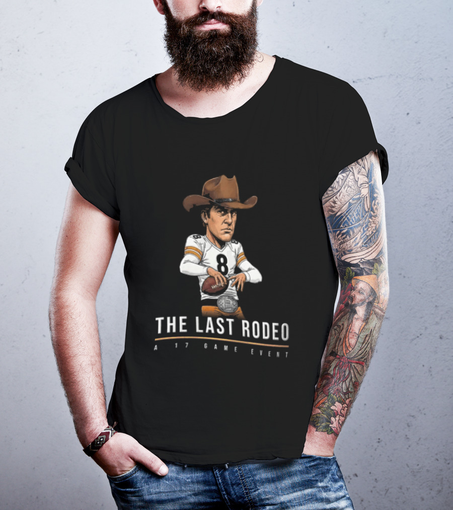 The Last Rodeo 17 Game Event Football Player With Cowboy Hat T-Shirt