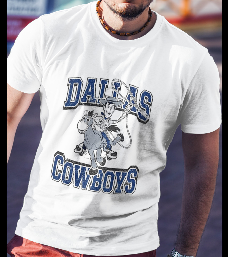 Dallas Cowboys Toy Story Woody Riding Cartoon T-Shirt