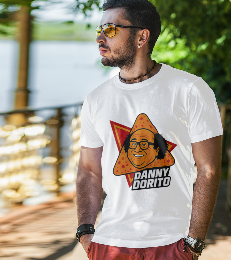 Danny Dorito Crunchy Snack Pun With Iconic Triangular Chip T-Shirt
