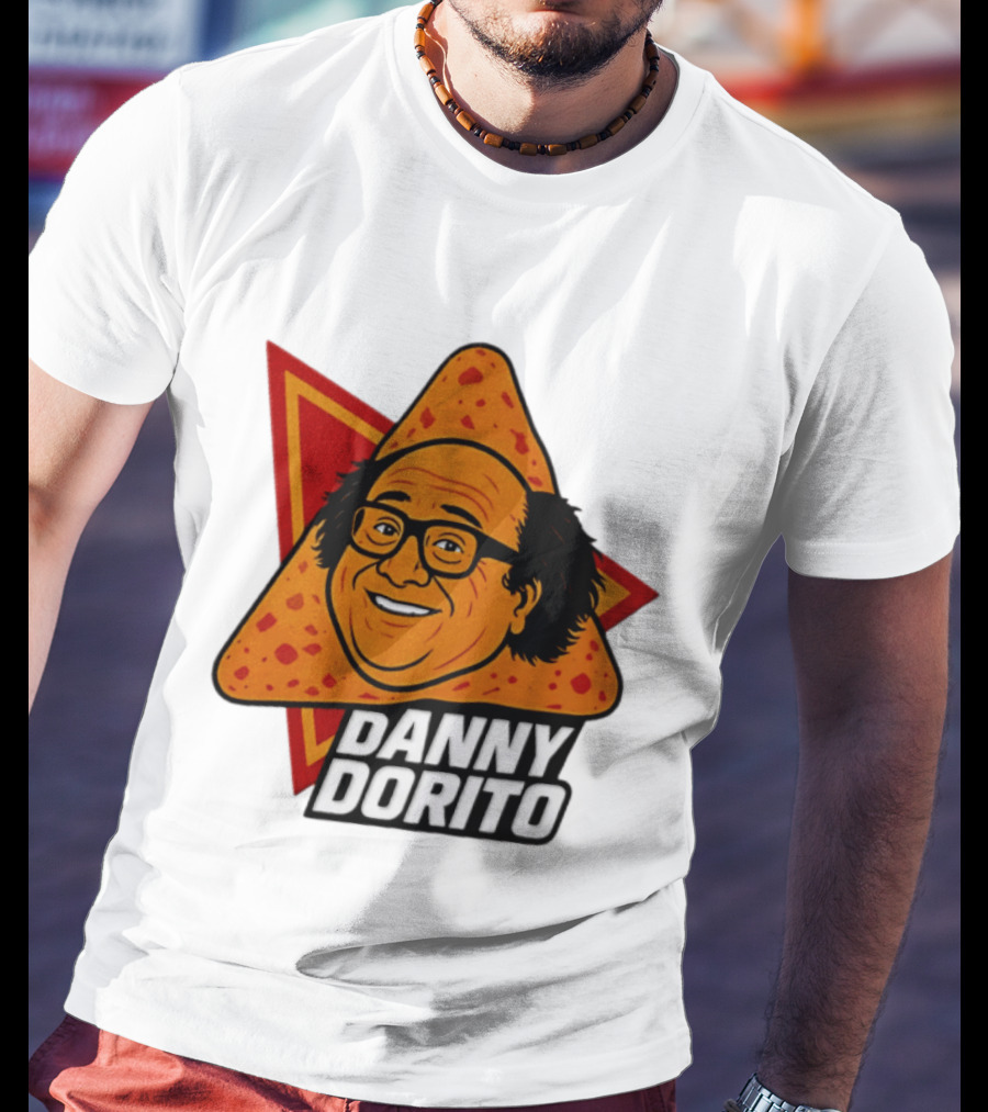 Danny Dorito Crunchy Snack Pun With Iconic Triangular Chip T-Shirt