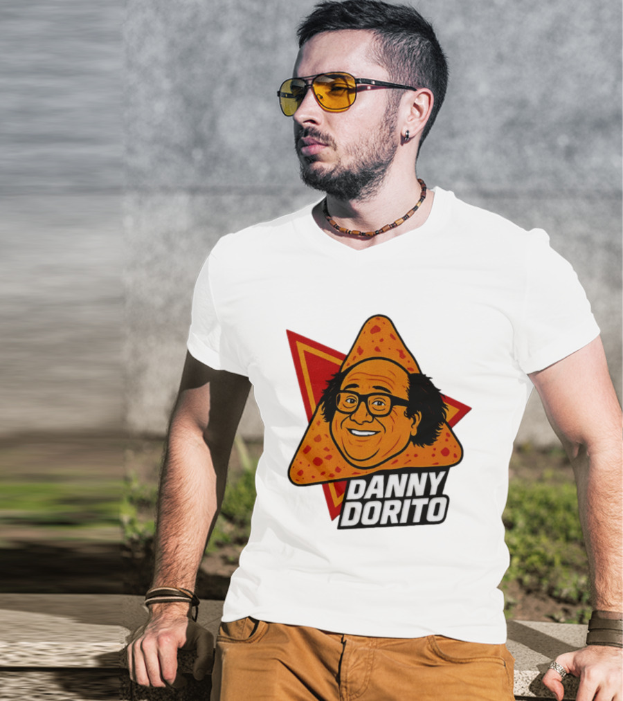 Danny Dorito Crunchy Snack Pun With Iconic Triangular Chip T-Shirt