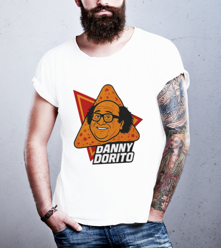 Danny Dorito Crunchy Snack Pun With Iconic Triangular Chip T-Shirt