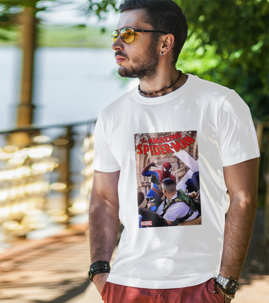 The Amazing Spider Man Marvel Comic Scene T-Shirt