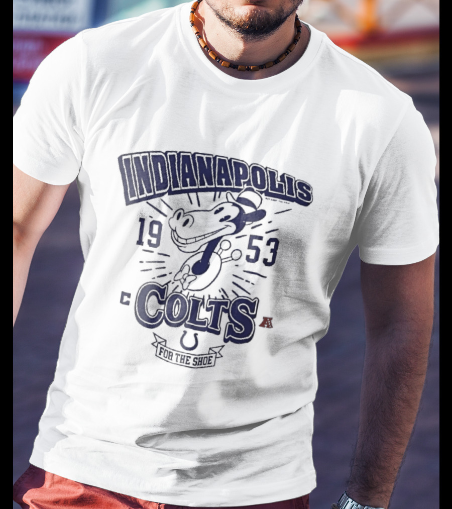 Indianapolis Colts 1953 Cartoon Horse For The Shoe T-Shirt