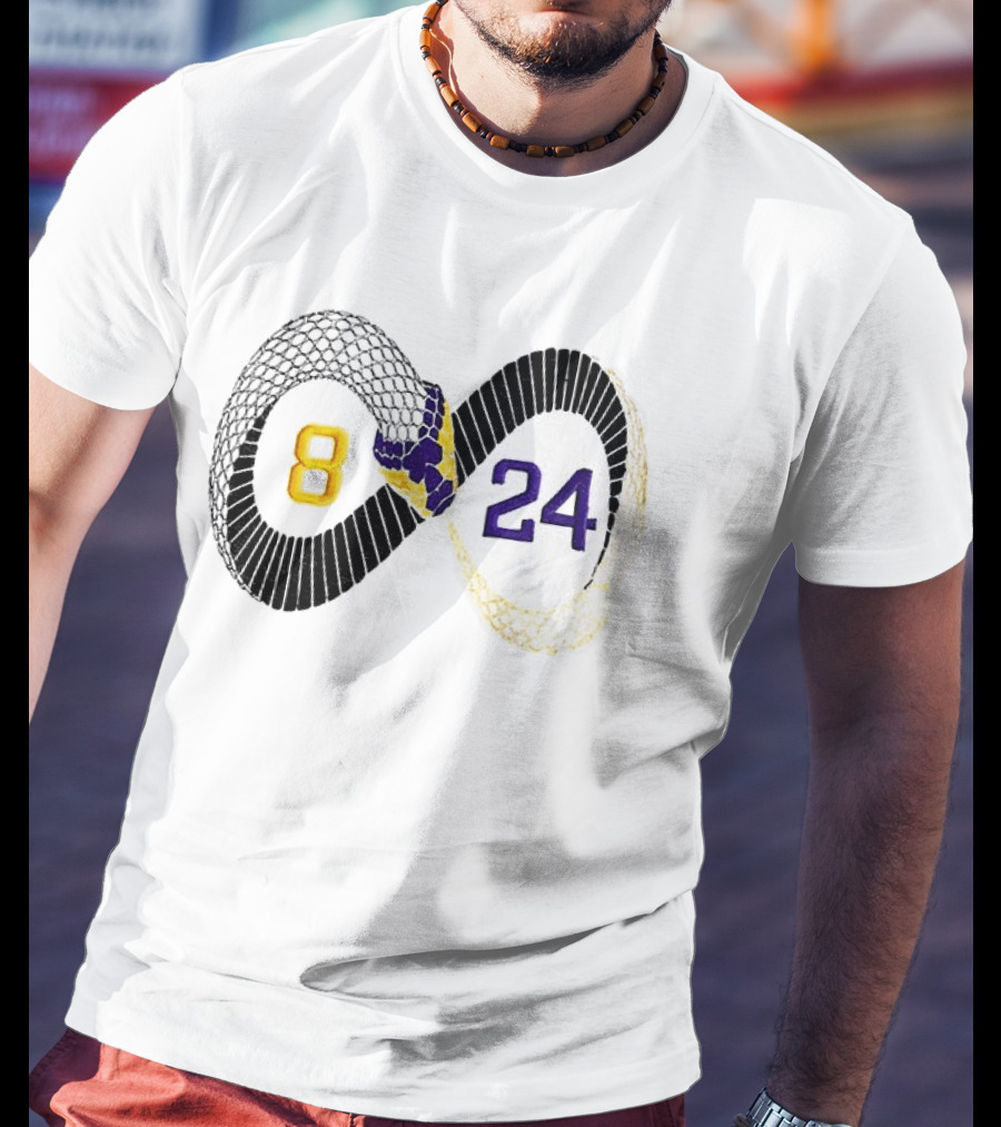 Mamba 8 24 Infinity Kobe Bryant Lakers Basketball Snake Net T-Shirt