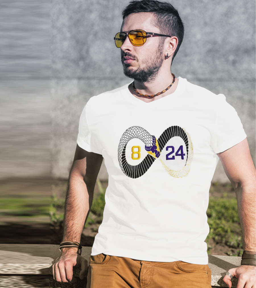 Mamba 8 24 Infinity Kobe Bryant Lakers Basketball Snake Net T-Shirt