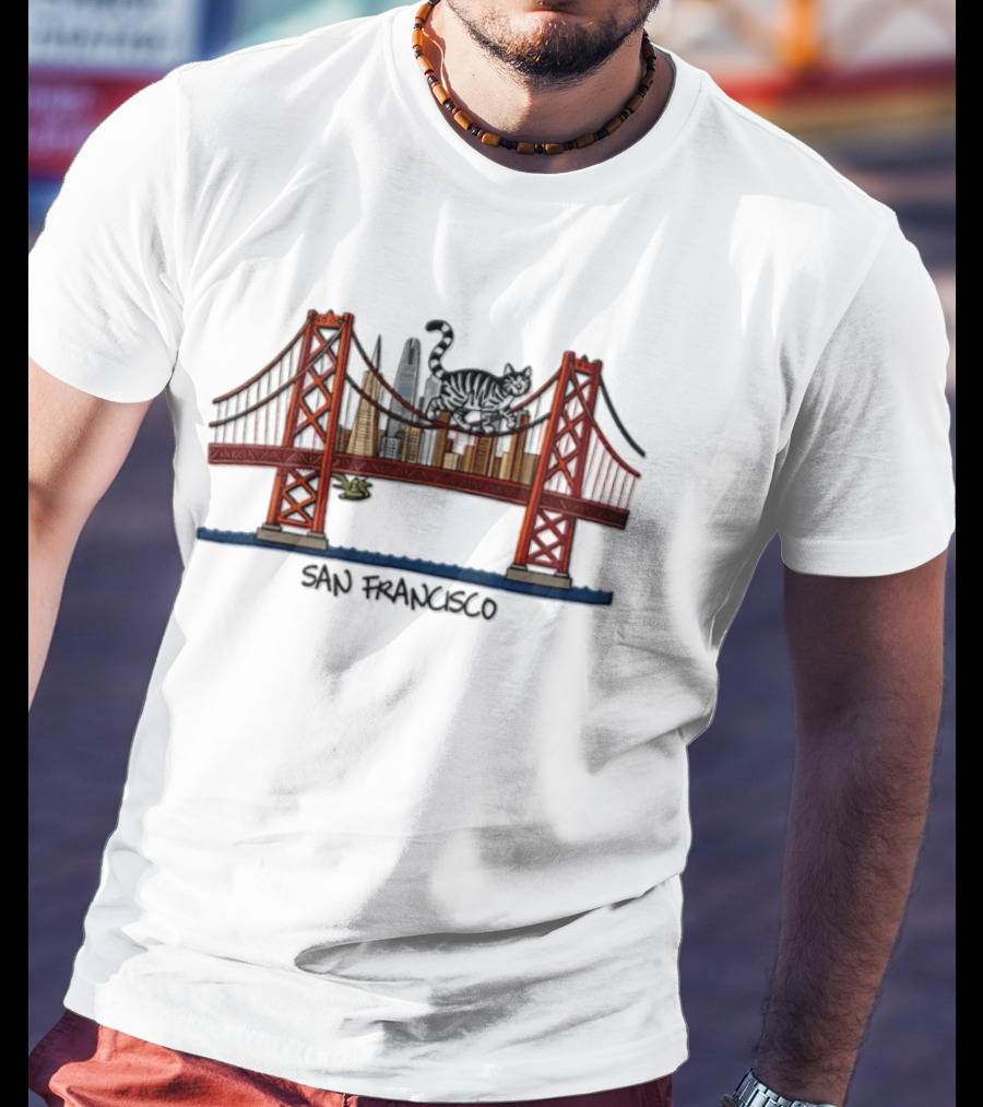Ryan Gosling B Kliban Cat Golden Gate Bridge San Francisco 2026 T-Shirt