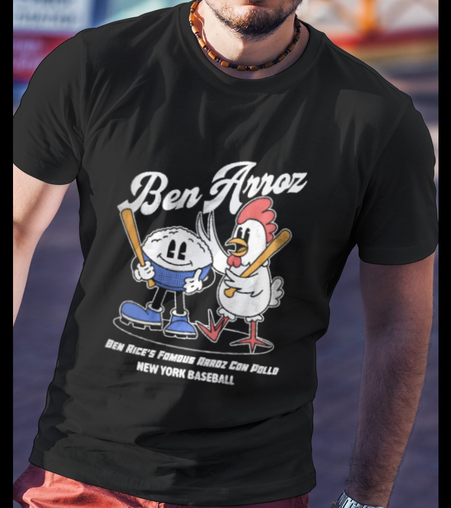 Ben Arroz Famous Con Pollo New York Baseball Cartoon Chicken Bowl T-Shirt