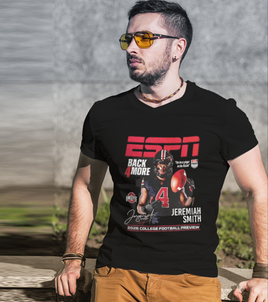ESPN Back For More Ohio State Buckeyes Jeremiah Smith 2026 College Football Preview T-Shirt