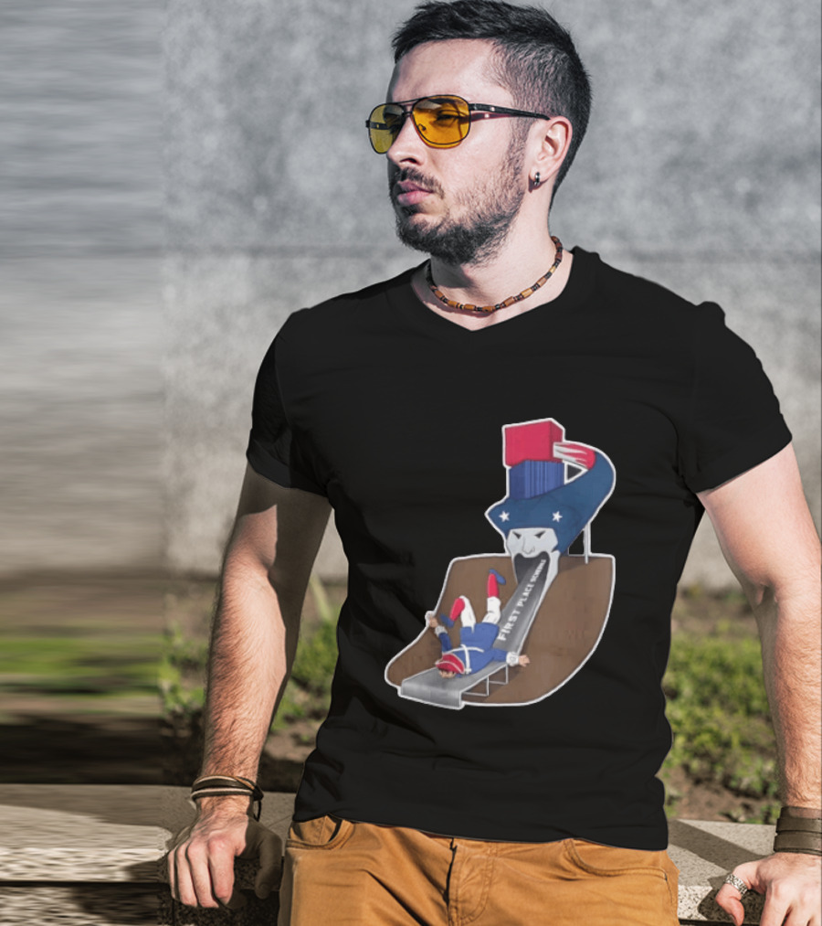 First Place Schedule Patriot Slide Humorous Football Fan Gear T-Shirt