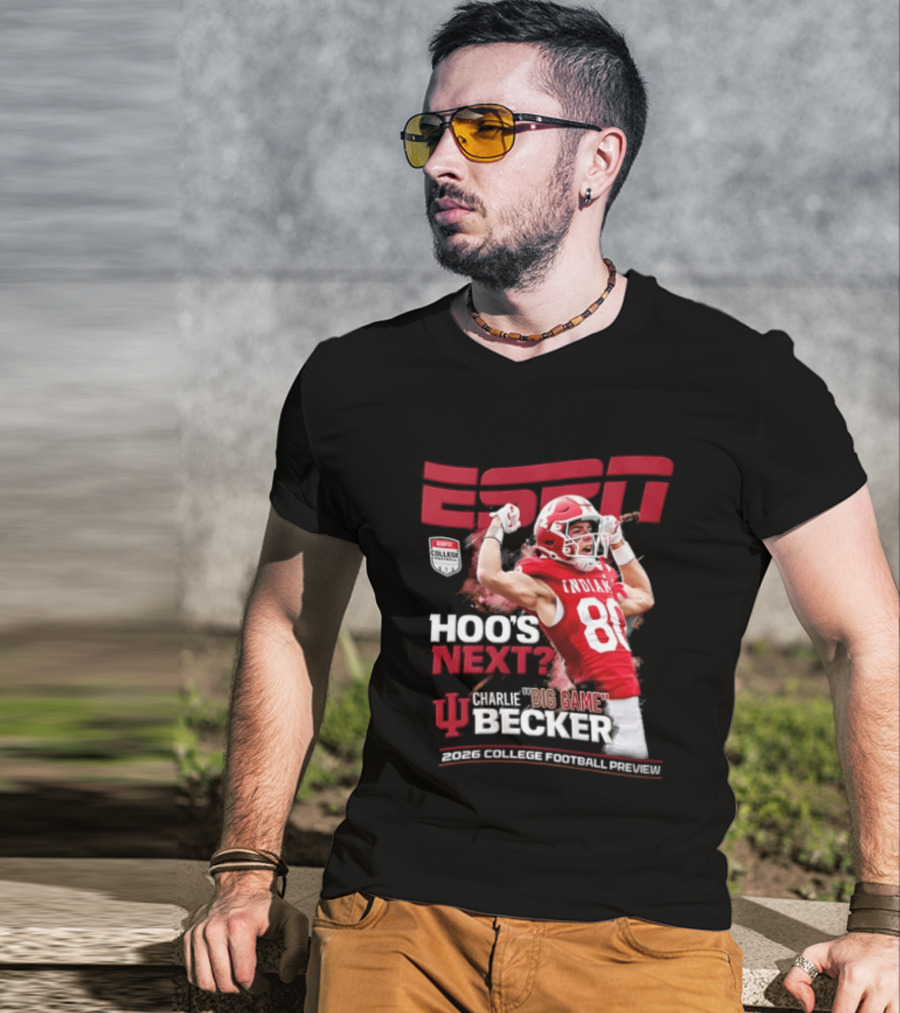 ESPN The Magazine Charlie Becker Indiana Hoosiers 2026 College Football Preview T-Shirt