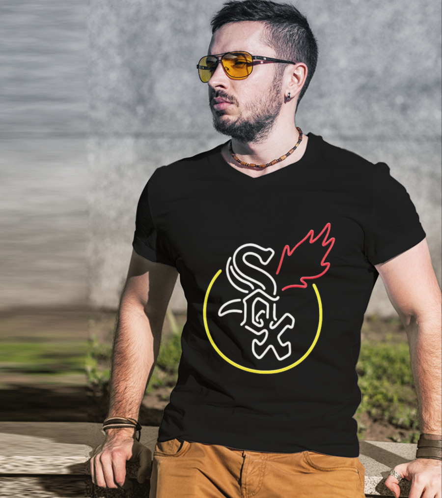 Chicago White Sox Neon Style Flame T-Shirt