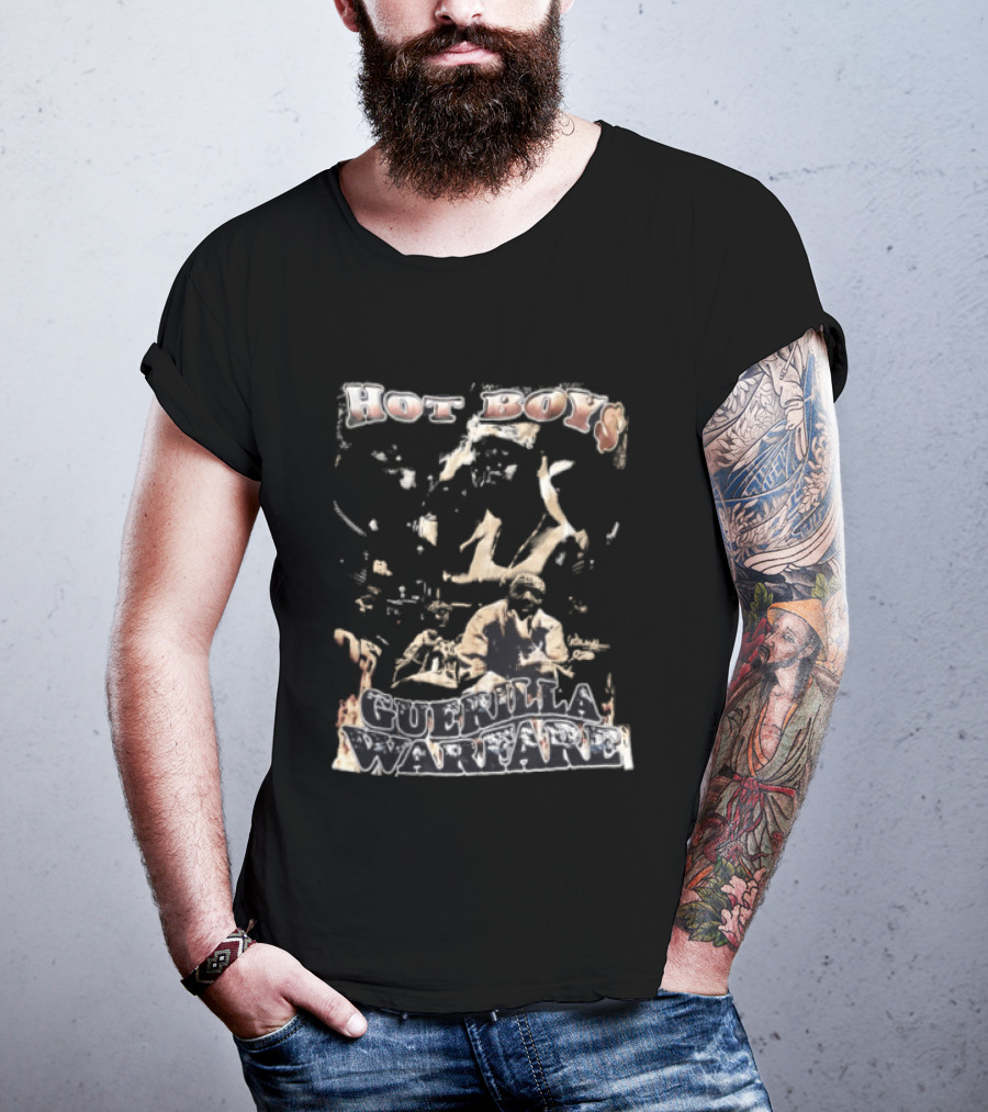Hot Boys Guerilla Warfare Hip Hop Group Music Nostalgia 90s Album Cover T-Shirt