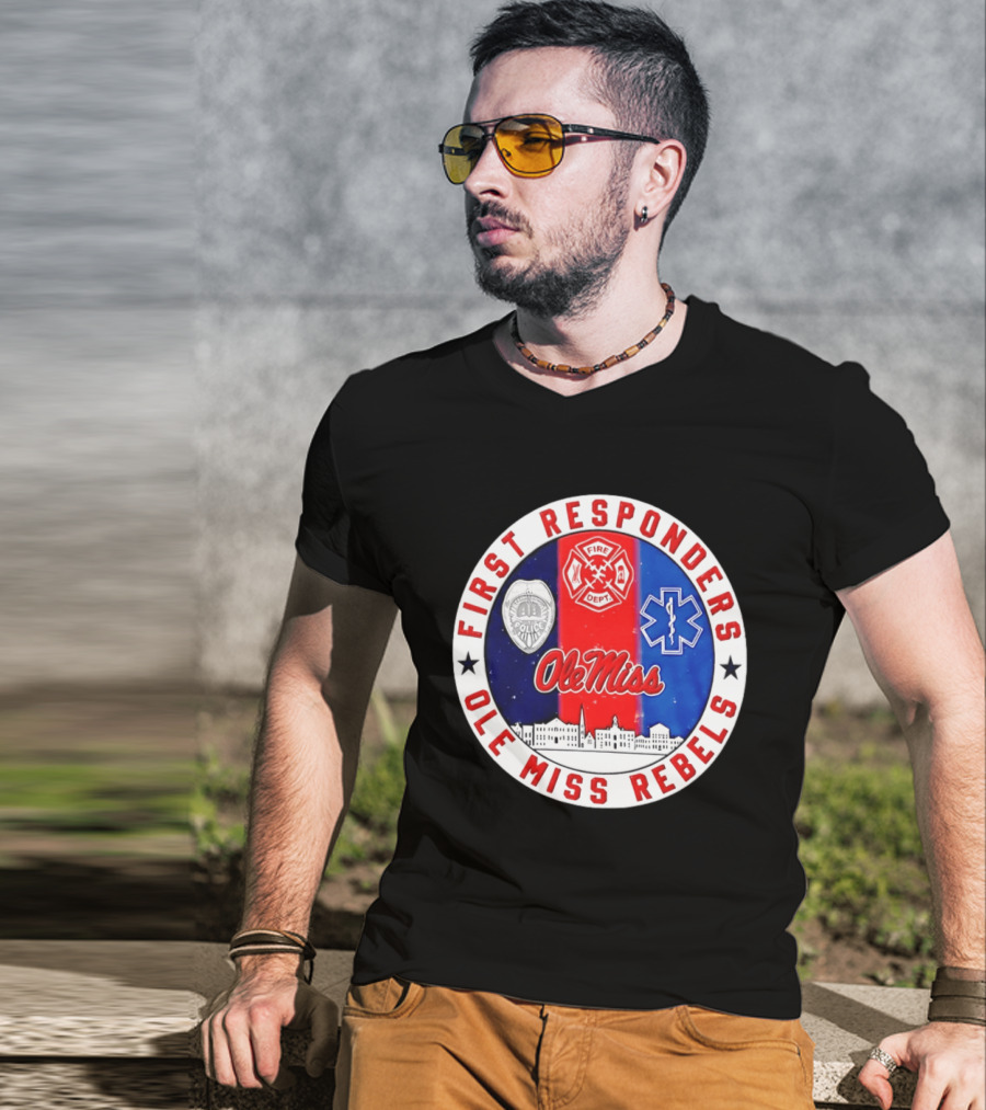 Ole Miss Rebels First Responders Police Fire Dept EMS 2026 T-Shirt