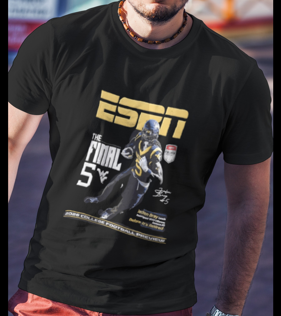 ESPN Jaden Bray 2026 College Football Preview Retired Number 5 T-Shirt
