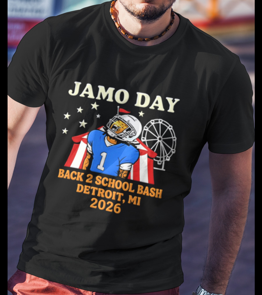 Jamo Day Back 2 School Bash Detroit MI 2026 Football Carnival Event T-Shirt